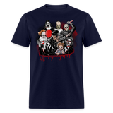 Horror Characters Friends Halloween Tee Shirt Scary Movie Horror Friends T-shirt - navy