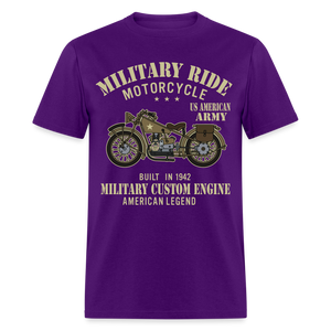 Military Bikers shirt Motorbike Motorcycling US Army USA T-Shirt size S-6XL - purple