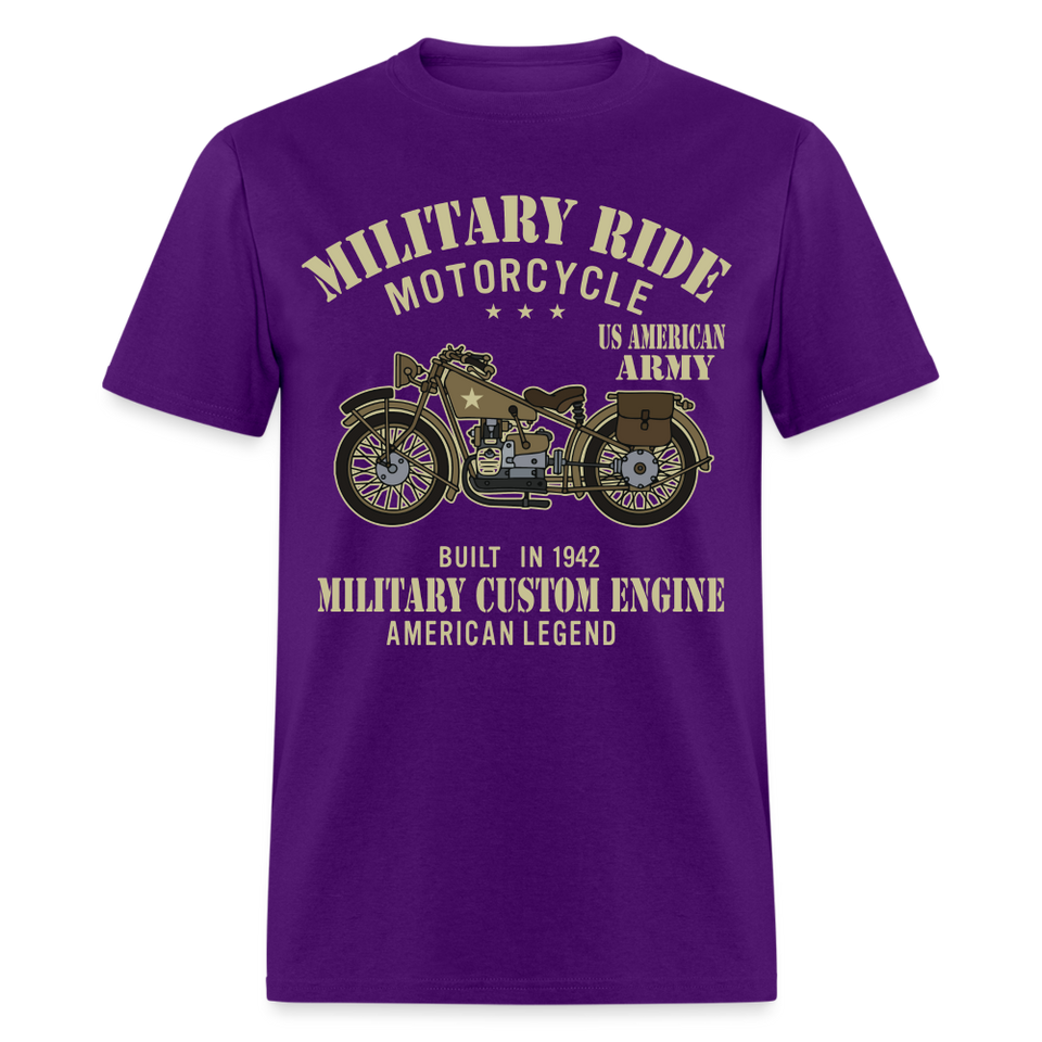Military Bikers shirt Motorbike Motorcycling US Army USA T-Shirt size S-6XL - purple