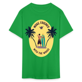 Make Friends with the Waves shirt Beach Surfing Lover T-Shirt Size S-6XL - bright green