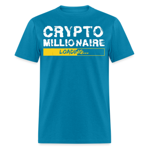 Crypto Millionaire Loading Shirt Funny BTC ETH XRP SafeMoon T-Shirt Size S-6XL - turquoise