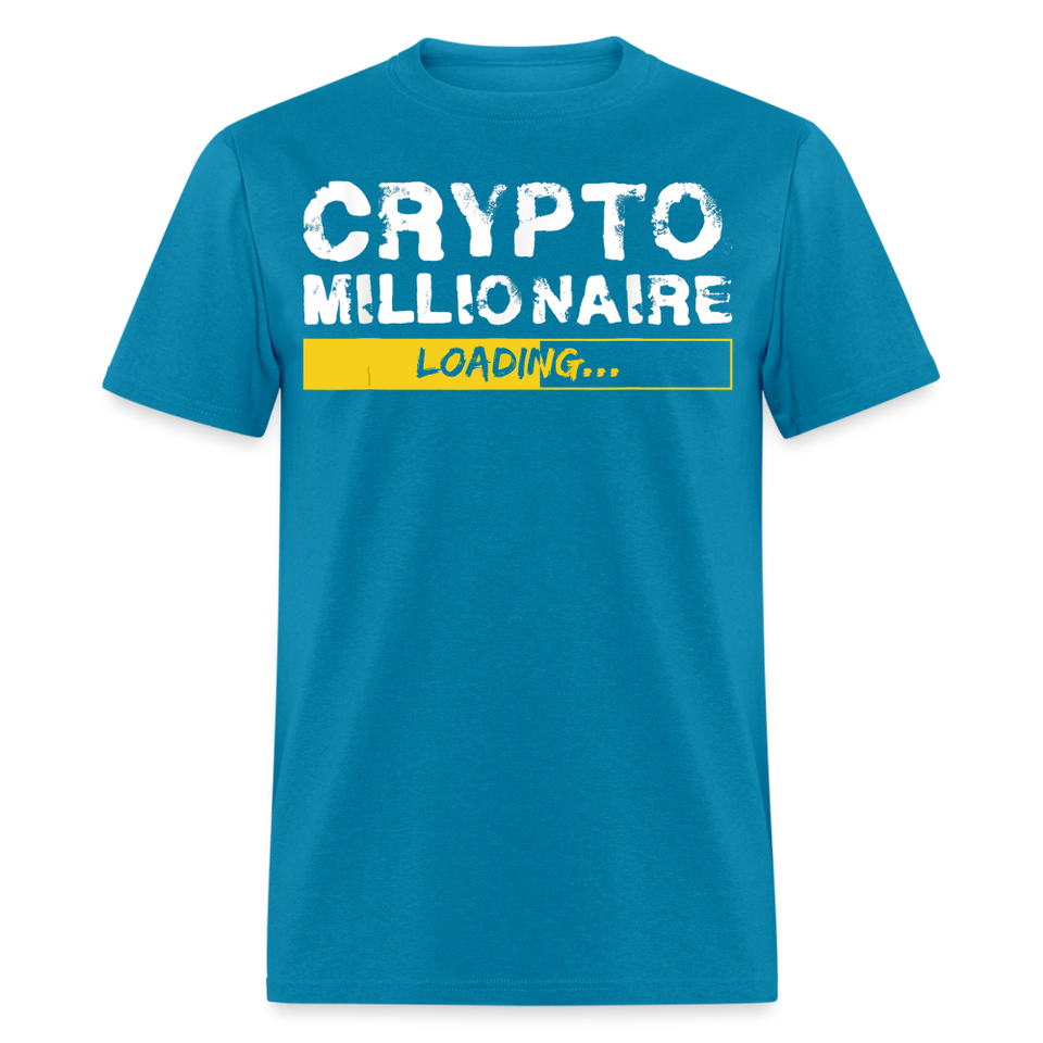 Crypto Millionaire Loading Shirt Funny BTC ETH XRP SafeMoon T-Shirt Size S-6XL - turquoise