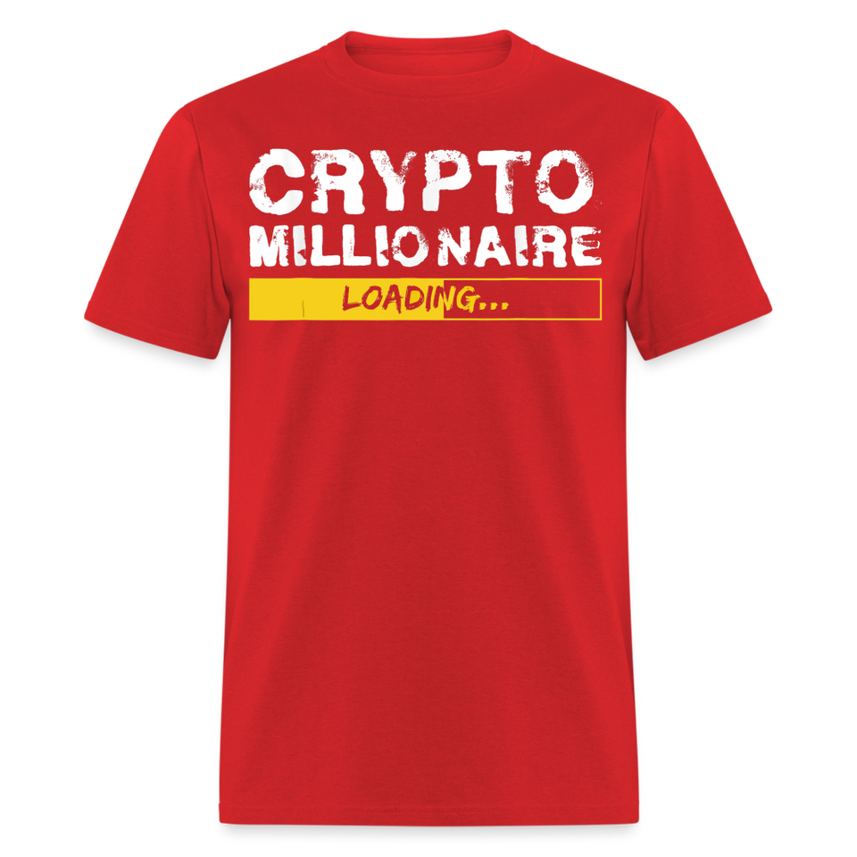 Crypto Millionaire Loading Shirt Funny BTC ETH XRP SafeMoon T-Shirt Size S-6XL - red