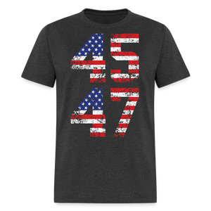 President Donald Trump 45 47 2024 shirt Vintage USA Flag Pro Trump Tee Gifts - heather black