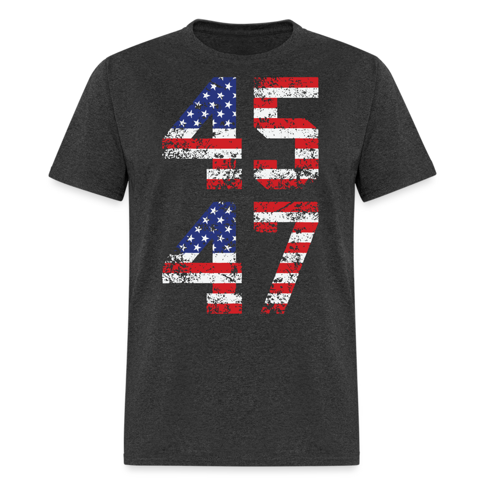 President Donald Trump 45 47 2024 shirt Vintage USA Flag Pro Trump Tee Gifts - heather black