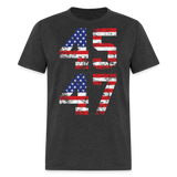 President Donald Trump 45 47 2024 shirt Vintage USA Flag Pro Trump Tee Gifts - heather black