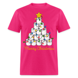 Funny Merry Quarantine Christmas Toilet Paper shirt Xmas Family T-Shirt - fuchsia