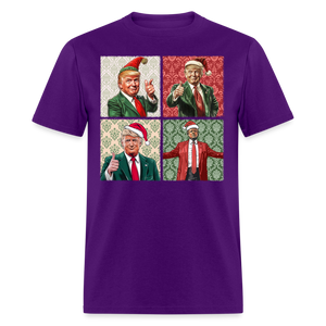 Christmas Trump shirt I'll be home for Christmas 45 47 2024 T-shirt size S-6XL - purple