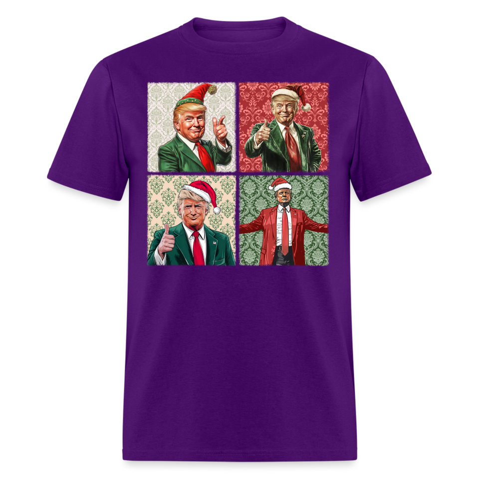 Christmas Trump shirt I'll be home for Christmas 45 47 2024 T-shirt size S-6XL - purple