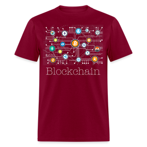 Bitcoin Blockchain shirt BTC ETH LTC XMR Altcoin Hodlers Crypto T-Shirt S-6XL - burgundy