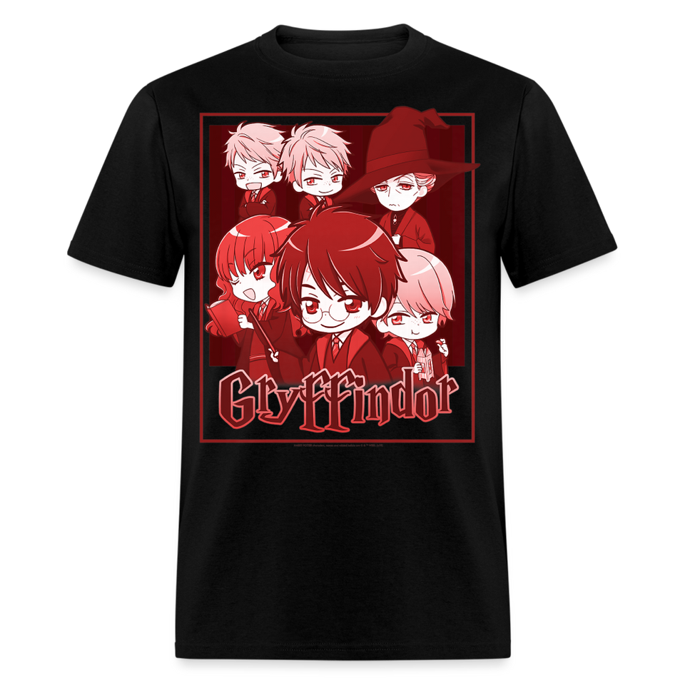 Chibi Gryffin of Gold shirt House Group Shot Anime Cute T-Shirt - black