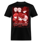 Chibi Gryffin of Gold shirt House Group Shot Anime Cute T-Shirt - black