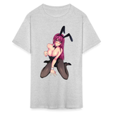 Perfect Pretty Playgirl Anime shirt Bunny Sexy Girl Ahegao Hentai Ecchi T-Shirt - heather gray