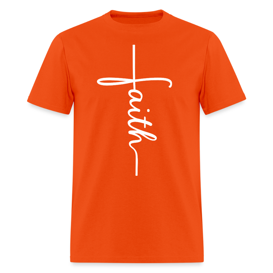 Stand in Faith Shirt - Cross Tee of Peace & Justice T-Shirt | Size S-6XL - orange
