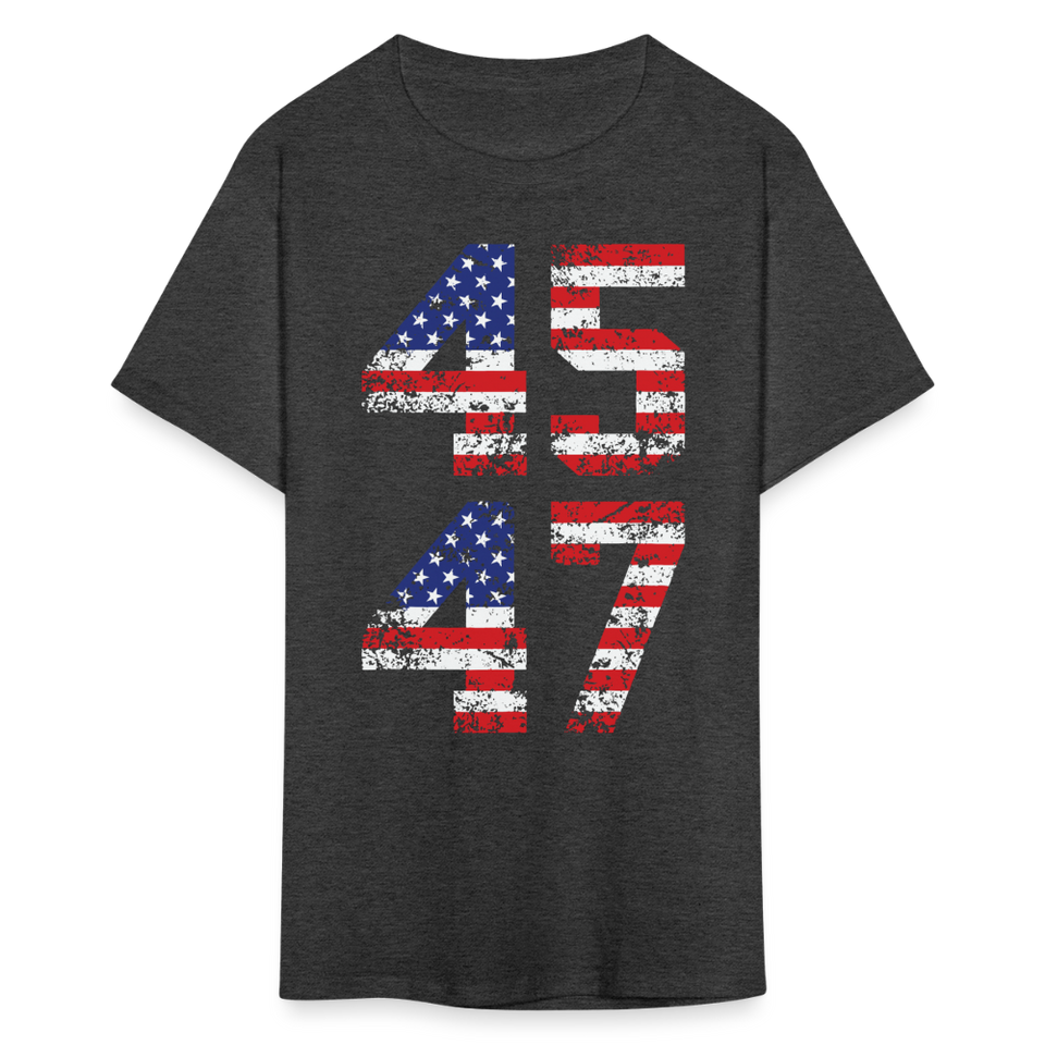 President Donald Trump 45 47 2024 shirt Vintage USA Flag Pro Trump Tee Gifts - heather black
