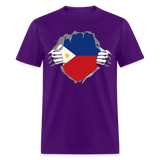 Philippines Flag shirt Filipino T-Shirt Rips Open size S-6XL - purple