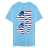 President Donald Trump 45 47 2024 shirt Vintage USA Flag Pro Trump Tee Gifts - aquatic blue