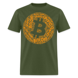 Bitcoin Crypto Revolution shirt Cryptocurrency BTC Block Chain TShirt Size S-6XL - military green