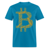 Bitcoin Crypto Revolution shirt Cryptocurrency BTC Block Chain TShirt Size S-6XL - turquoise