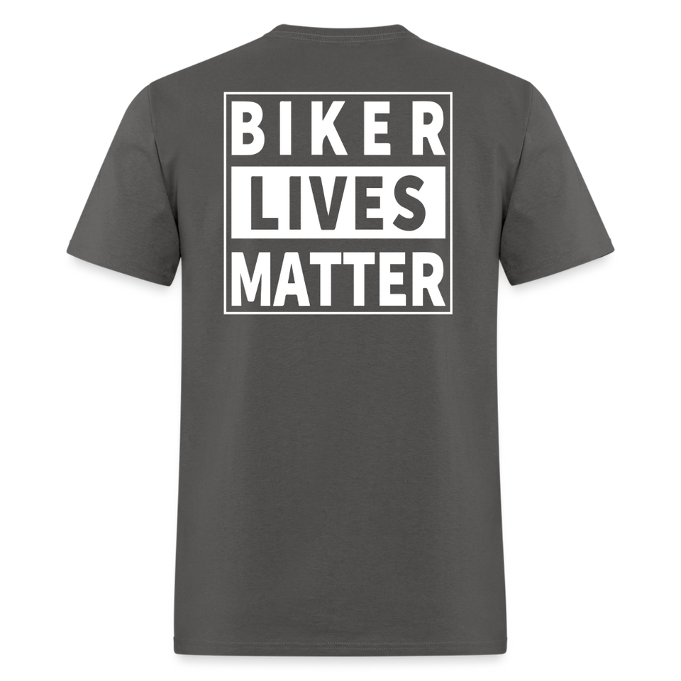 Biker Lives Matter Shirt Motorcycle Biker Rider t shirt S-6XL [Back Print Only] - charcoal