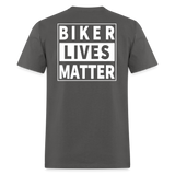 Biker Lives Matter Shirt Motorcycle Biker Rider t shirt S-6XL [Back Print Only] - charcoal