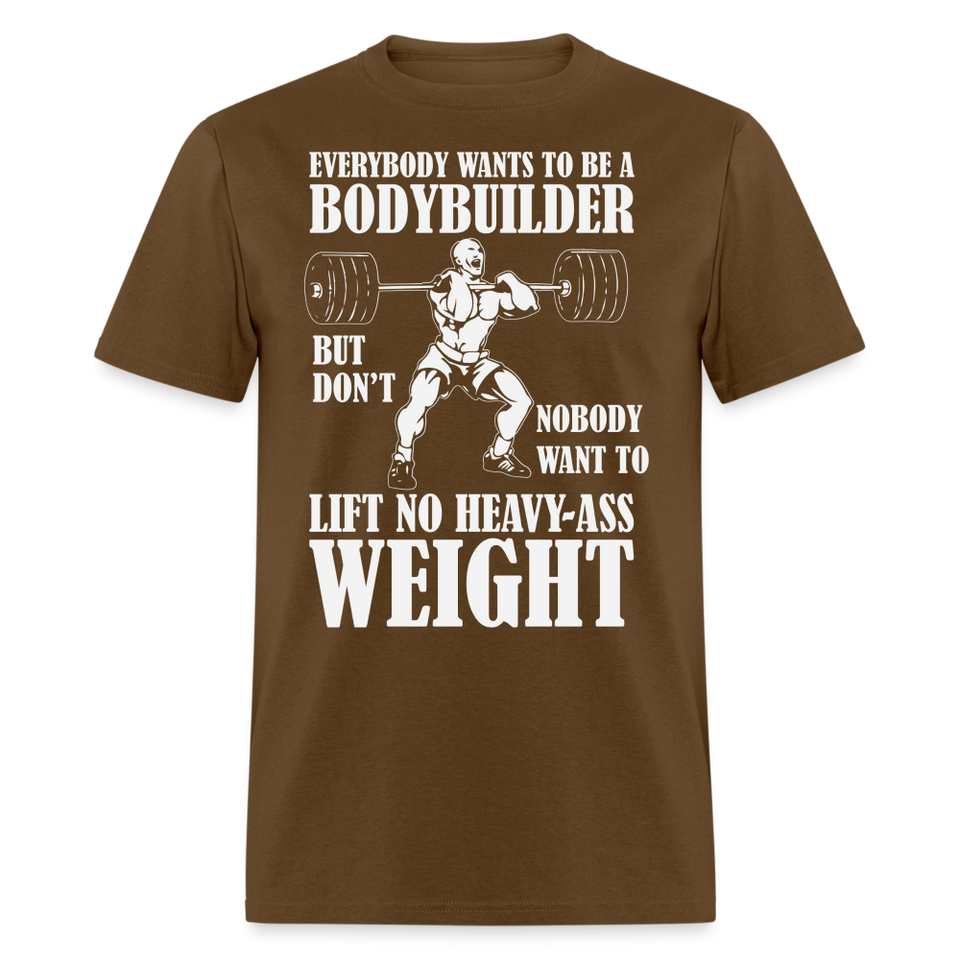 Funny bodybuilder gym shirt Power Deadlifter T-Shirt size S-6XL - brown