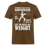 Funny bodybuilder gym shirt Power Deadlifter T-Shirt size S-6XL - brown