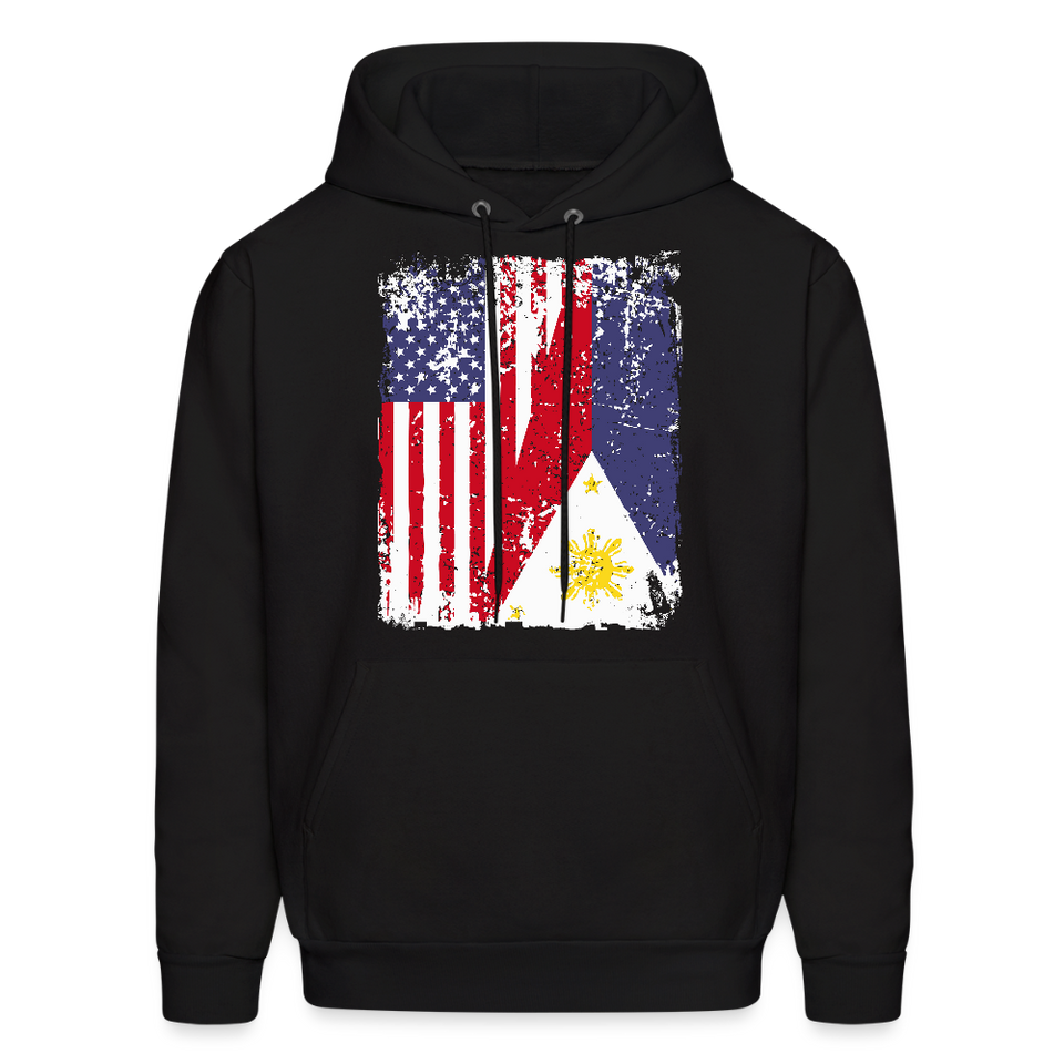 Pinoy USA shirt I Love Filipino American Flag Proud Gift Unisex Hoodie - black
