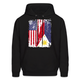 Pinoy USA shirt I Love Filipino American Flag Proud Gift Unisex Hoodie - black