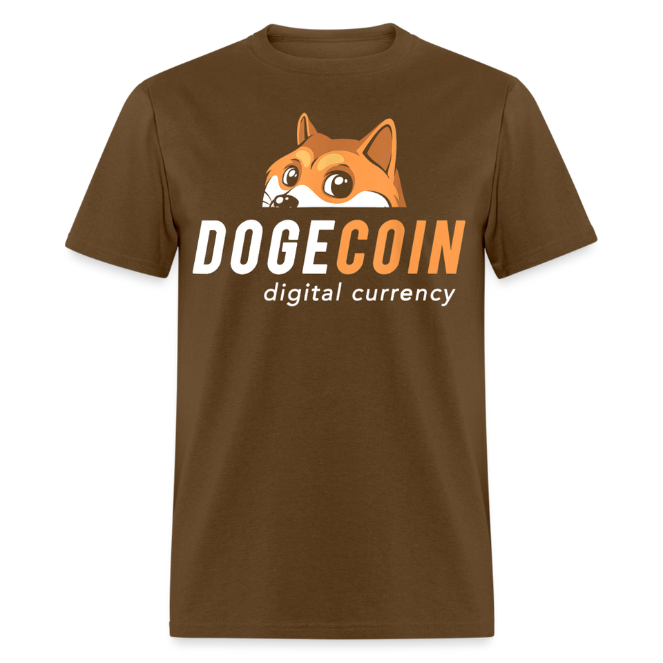 Dogecoin T Shirt Tee Wallstreetbets Doge Coin Crypto Bitcoin T-Shirt Size S-6XL - brown