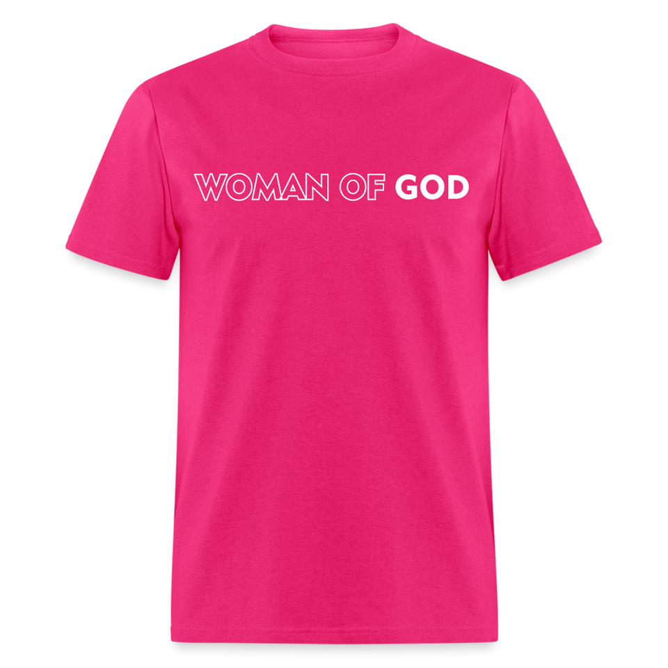 Woman of God shirt Catholic Religious T-Shirt size S-6XL - fuchsia