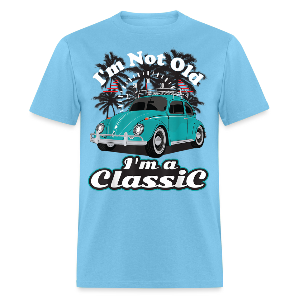 I'm Not Old I'm A Classic T Shirt Tee Classic Car Lover Vintage Car Gift T-shirt - aquatic blue