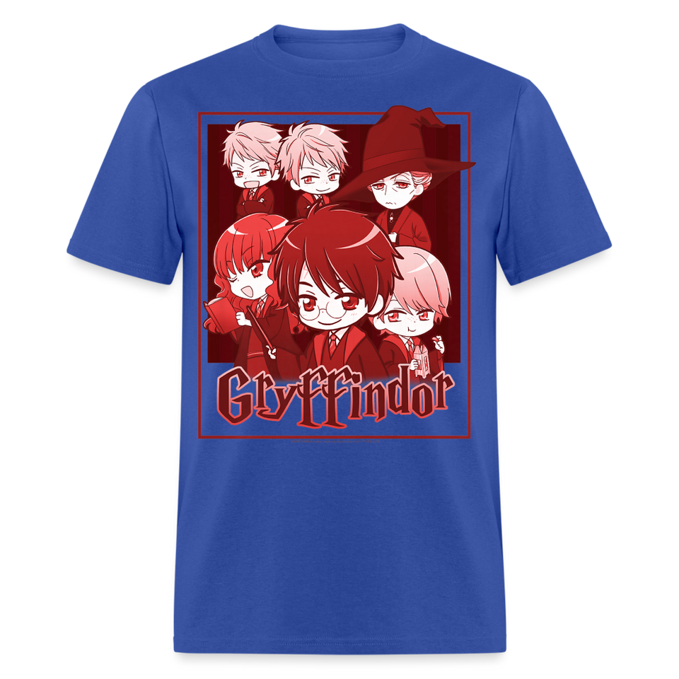 Chibi Gryffin of Gold shirt House Group Shot Anime Cute T-Shirt - royal blue