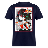 Anime Girl Cute Japanese Aesthetic shirt Anime Tee Otaku Fish Waifu Gift T-Shirt - navy