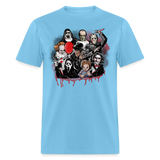 Horror Characters Friends Halloween Tee Shirt Scary Movie Horror Friends T-shirt - aquatic blue