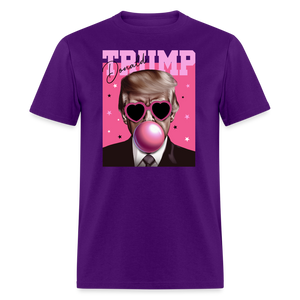 Trump Pink Bubblegum Funny T-Shirt - purple