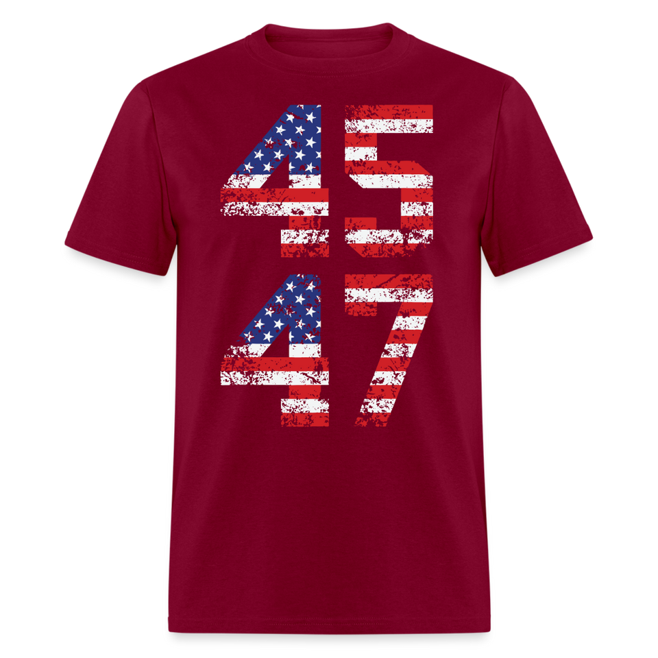 President Donald Trump 45 47 2024 shirt Vintage USA Flag Pro Trump Tee Gifts - burgundy