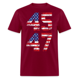 President Donald Trump 45 47 2024 shirt Vintage USA Flag Pro Trump Tee Gifts - burgundy