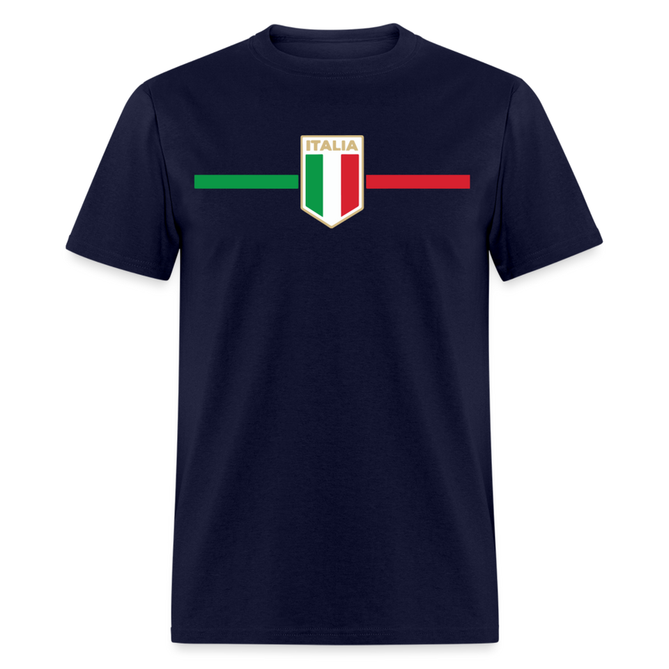 Italia Pride Italian Roots Themed Gift Italy Flag Theme T-Shirt - navy