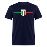Italia Pride Italian Roots Themed Gift Italy Flag Theme T-Shirt - navy
