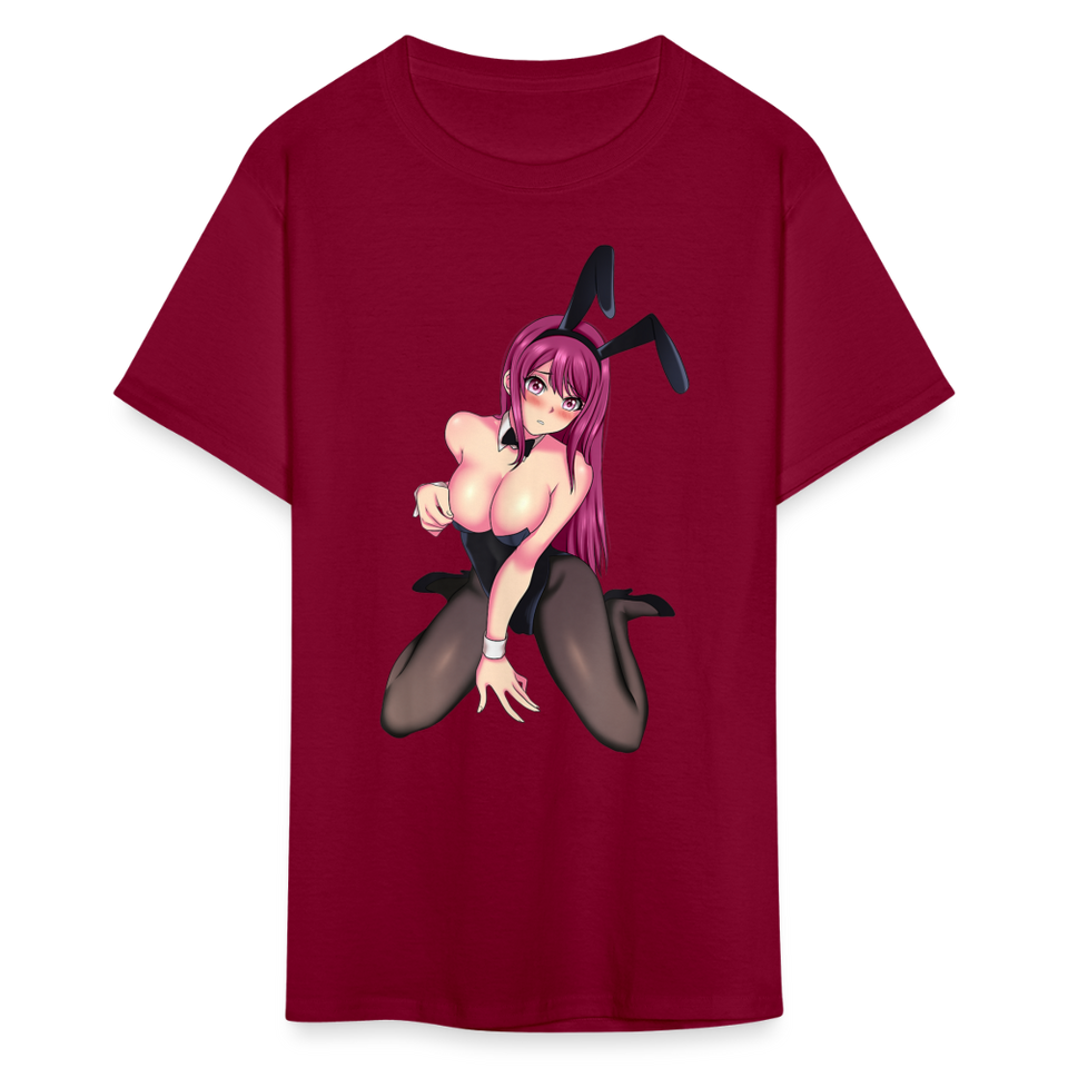 Perfect Pretty Playgirl Anime shirt Bunny Sexy Girl Ahegao Hentai Ecchi T-Shirt - burgundy