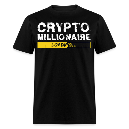 Crypto Millionaire Loading Shirt Funny BTC ETH XRP SafeMoon T-Shirt Size S-6XL - black