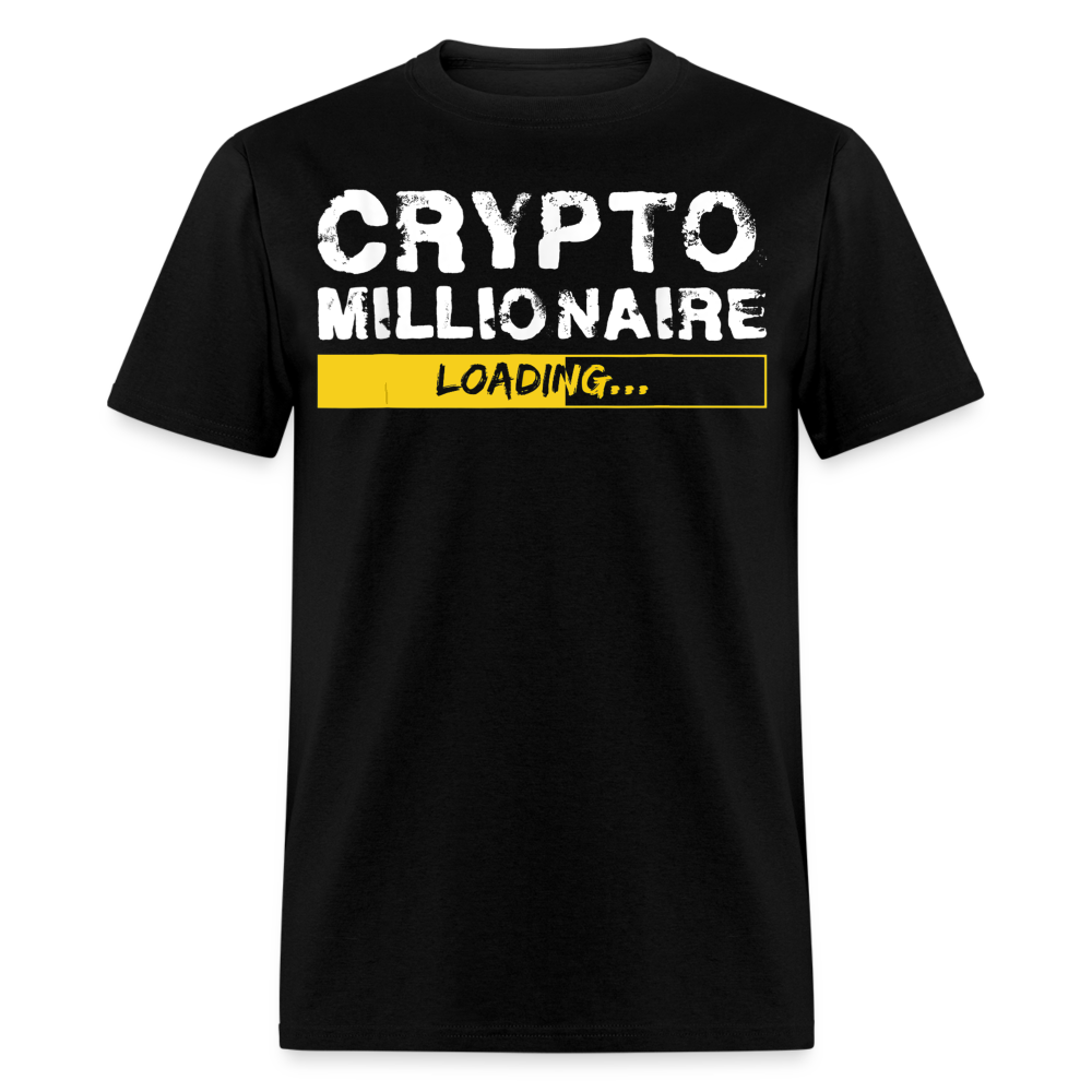 Crypto Millionaire Loading Shirt Funny BTC ETH XRP SafeMoon T-Shirt Size S-6XL - black