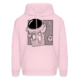 Space Astronaut to the moon outerspace Anime Earth Hoodie - pale pink
