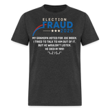 Fraud of 2020 shirt - Election Voter Fraud Biden Trump Funny T-Shirt Size S-6XL - heather black