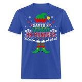 Santa's Favorite HR Manager Elf shirt Christmas human resources T-Shirt - royal blue