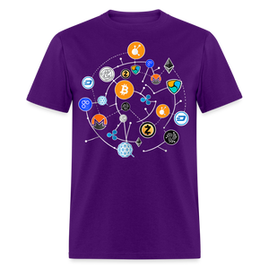 Bitcoin shirt BTC ETH LTC XMR Hodlers Decentralized Crypto Altcoin T-Shirt S-6XL - purple