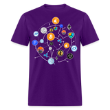 Bitcoin shirt BTC ETH LTC XMR Hodlers Decentralized Crypto Altcoin T-Shirt S-6XL - purple