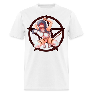 Anime Bondage BDSM shirt Manga Anime Waifu japanese Girl Ahegao T-Shirt - white