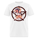 Anime Bondage BDSM shirt Manga Anime Waifu japanese Girl Ahegao T-Shirt - white